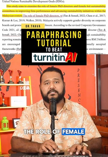 Turnitin AI Paraphrasing with 2nd new technique, use it for Thesis, Assignment, and Journal. AI Humanizing tool work work, only Human Based Paraphrasing works . @DrThava @DrThava @DrThava . #turnitin #phd #studytok #academictiktok #drthava