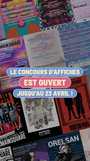 Un concours pour gagner des pass VIP et être exposé au Main Square ça vous dit ?! #festival #art #crea #affiche #mainsquare