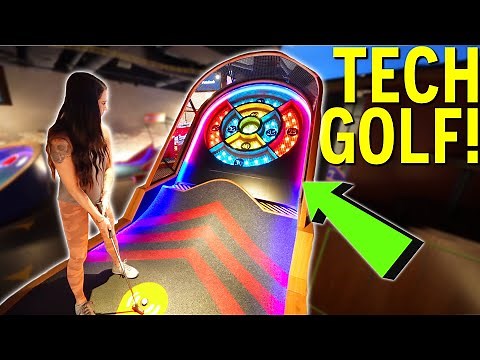 Crazy HIGH TECH Mini Golf Course! - Never Seen Before!