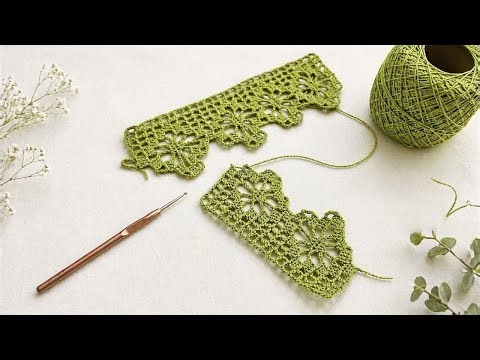Easy Crochet Lace Edging Pattern 🌿 Floral Border Tutorial for Beginners