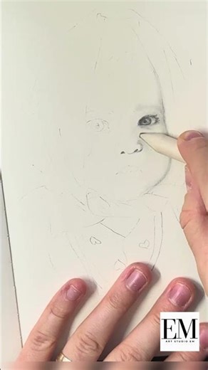 Sketching My Baby at 10 Months ❤️ #drawing #babyportrait #sketchbook