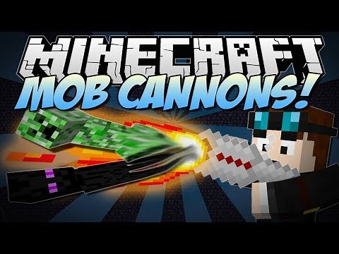 Minecraft | MOB CANNONS! (Block and Mob Launchers!) | Mod Showcase [1.6.4]