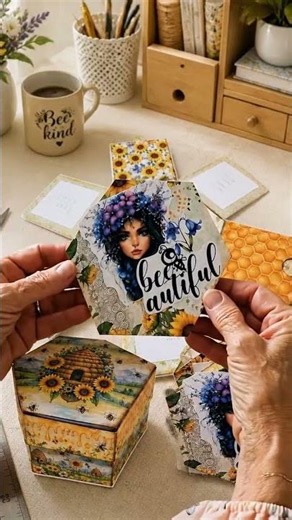 Bee-utiful Memories: Exploding Box + Hexagon Journal Class