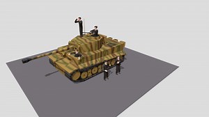 Tiger tank and crew - Download Free 3D model by adrielcz