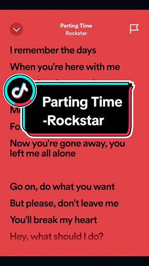 Parting Time Rockstar Lyrics – I Remember the Day When You're Here With Me