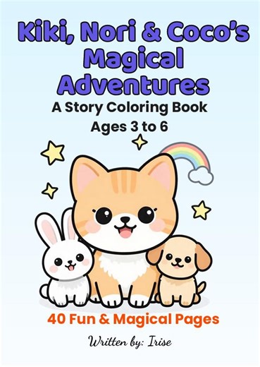 Kiki Nori Coco Magical Story Coloring Book for Kids Ages 3-6 (digital Download) - Etsy