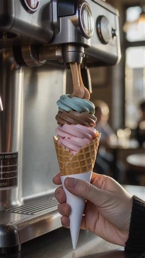 Making ice cream cones.