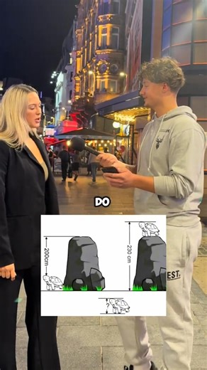 How tall is the turtle…? It’s not 30cm! #streetinterview #visualpuzzle #viral #british #iqtest | Jayjosephtv