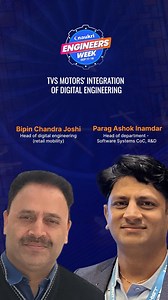 In the enlightening webinar, 'TVS Motor's Digital Engineering Integration,' Bipin Chandra Joshi, Head of Digital Engineering, reveals how TVS Motors harmonizes with engineers' skills and expertise, and Parag Ashok Inamdar, Head Of Department - Software Systems COC, R&D, shares the future's emerging skill sets. Watch to learn more! | Naukri.com