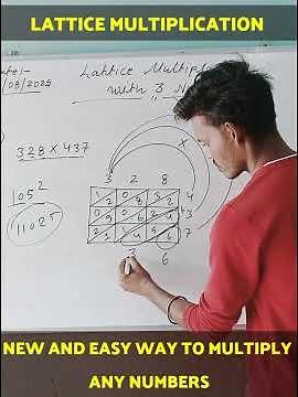 Lattice Multiplication ।। Easy way to multiply any three digit number #mathideas #mathisfun