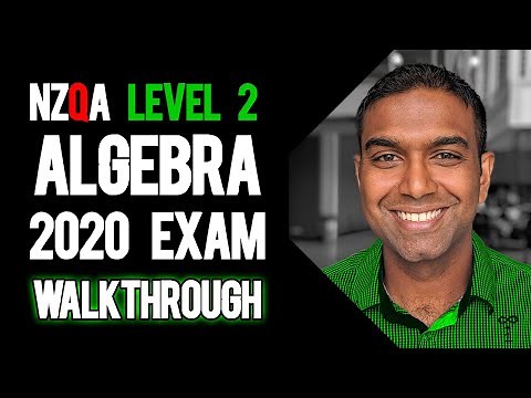 NCEA Level 2 Algebra 2020 NZQA Exam - Worked Answers