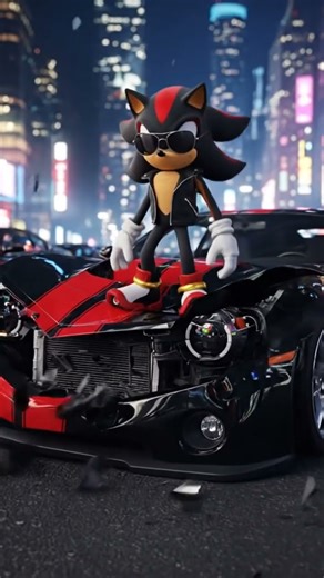 sonic destroy the car #sonic #sonicthehedgehog #shadow #sonicexe #anime #forest #ai #hero #car