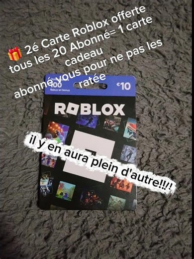 🎁 2éme Carte Roblox offertePremier arrivé = servi😁 #fypシ #pourtoi #shorts #roblox #viral