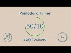 📚 Pomodoro Timer 4 hours – Best Study & Work Timer (50/10 Method)⏳ | Focus & Productivity | No Music