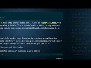 How to Catch Python Exceptions and Save Traceback Text as a String