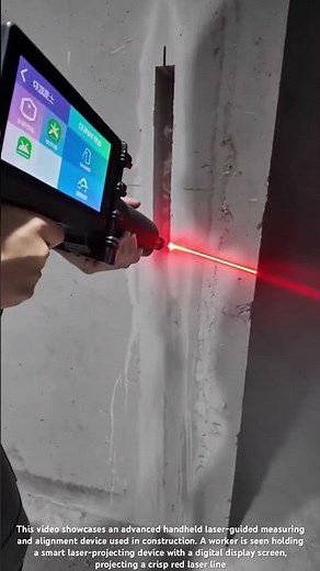 High-Tech Construction: Handheld Laser Alignment Tool for Wall Chasing #shorts 🎯🔌