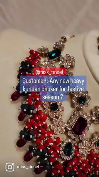Buy our bridal choker for women and girls online at best prices. #bride #facebookreels #reelsindia #jewellerydesign #handmadejewelry #handmade #handmadecrafts #smallbusiness #wholesale #chokernecklace #choker #kerala #andhrapradesh #usa #canada #saudiarabia #misstinsel #misstinseljewellery | Miss Tinsel | Facebook