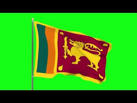 Sri Lanka Flag 1 | Green screen 4K HD Video | Animated YouTube | No Copyright | Royalty-Free