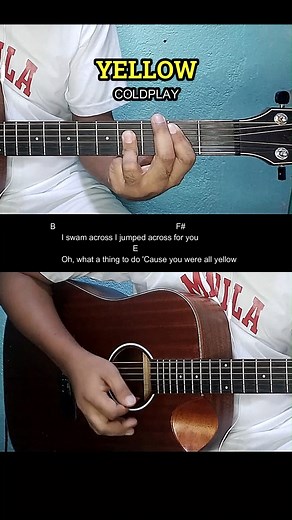 7.7K views · 143 reactions | Yellow - Coldplay | Guitar Tutorial | Guitar Chords #yellow #coldplay #reels | Boss Biong | Facebook