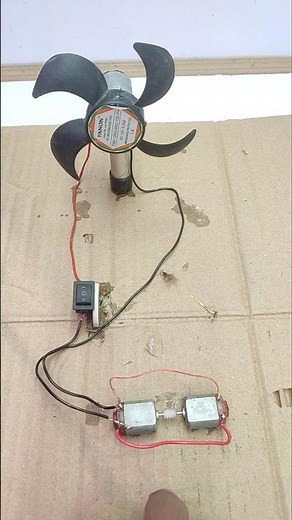 High Voltage from 2 Motors ⚡ | Free Energy Generator Project | School Science Experiment
