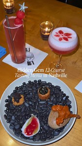 Come check out this hidden gem 12-course tasting menu in Nashville with us! 🍽️ Welcome to @bastionnashville 🌸 Bastion is the kind of hidden gem locals rave about not because it’s unknown, but because the dining room is literally tucked behind its cocktail bar in Wedgewood-Houston. With only 24 seats, it’s a hard reservation to get in the city, and for good reason. The 24-seat dining room serves a constantly changing multi-course menu that feels confident without overdoing it, with dishes that 