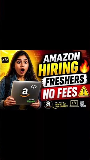 Amazon Hiring Freshers 😱 | Software Engineer Role 🚀 | No Fees ⚠️ | Apply Fast!