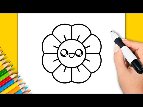 How to Draw Cute Flower - Easy Step by Step Drawing Tutorial
