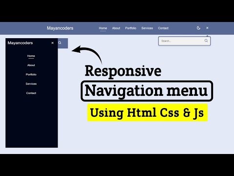 Responsive Navbar Menu Using HTML, CSS & JavaScript | Modern Navigation Bar Tutorial | Mayancoders