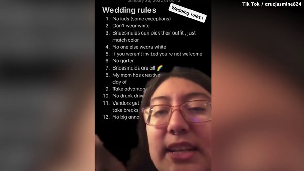 Bride-to-be shares her wedding rules that she will be following on her special day