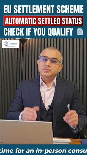 EU Settlement Scheme: Automatic Settled Status Explained | Who Qualifies? Under the EU Settlement Scheme, some people may qualify for automatic settled status without submitting a new application. If you have lived in the UK for the required qualifying period, your status may be upgraded automatically based on existing government records. This short video explains how automatic settled status works under the EU Settlement Scheme and who may qualify without applying. 🔹 Book Your Appointment with