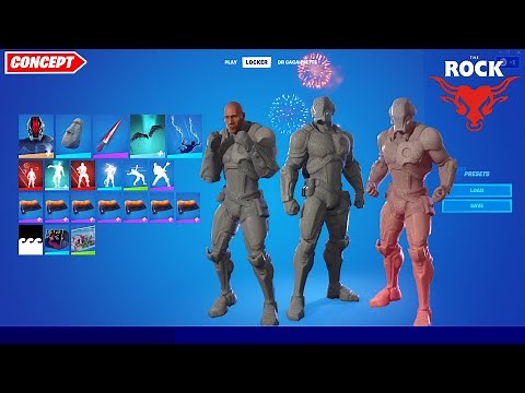 I created THE ROCK Statue (The Foundation) as a Skin ... - Fortnite Concept