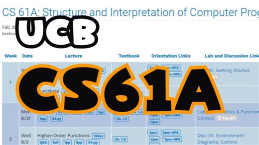 【精译】CS61A：Computer Programs ｜ Python版本SICP ｜ 附带实验