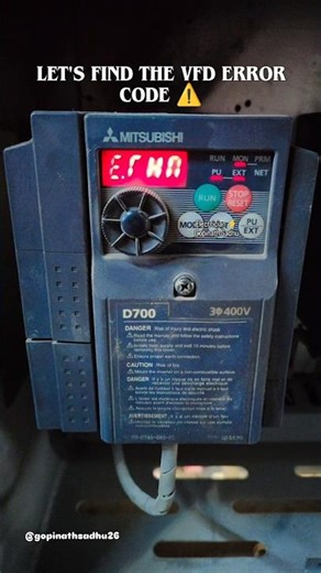 Let's Find The VFD ERROR CODE ⚠️ ⁉️🤦 #electrical #electricalwork #vfd ‪@gopinathsadhu26‬