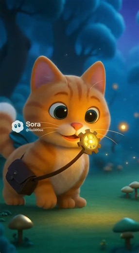 Orange Cat Funny Little Engineer Cute AI Animation Video