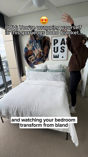 Our 100% Cotton Boho-Scandinavian Blankets get you compliments every time 🌸 | Casa & Beyond