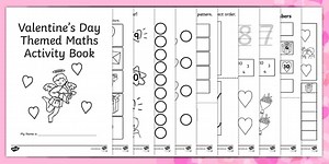 Valentine's Day Themed Maths Activity Book