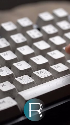 AI taps on marble keyboard (✨generated✨) ⌨️ #relaxing #veo3 #asmr