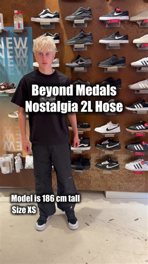 Which size fits you? @Beyond Medals Nostalgia 2L Pants has a loose, relaxed cut made for long days on the hill, with mesh vents inside the leg for when the skin track gets warm and snow gaiters that keep the powder out. Beyond Medals Winter Collection 26/27 available in store or online at blue-tomato.com #bluetomato #winterfashion #snowboarding #ootd