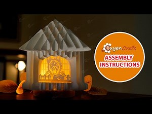 How To Make a Dog House Pop up – Paper Cut Light Box Globe Popup Lightting DIY | Dog pop up card SVG