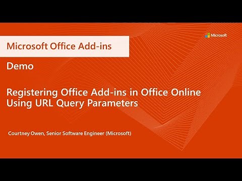Registering Office Add ins using URL query parameters
