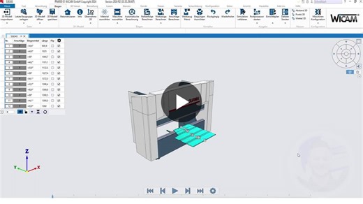 Durma Abkantpresse programmieren mit wicam.com • Biegesimulation • AD-Serie • ADS-Serie • AD-Servo | WiCAM
