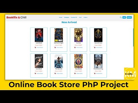Online Book Store Website Project | PHP, HTML, CSS, MySQL | User & Admin | College FinalYear Project