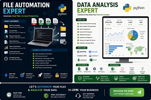 📊 Professional Data Analyst | Python, Excel & Data Cleaning Expert 🚀 | Sikaty