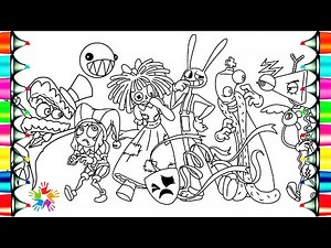 The Amazing Digital Circus New Coloring Pages / How To Color All Bosses / NCS Music