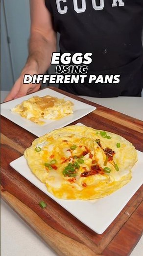 Cooking EGGS using TWO DIFFERENT PANS