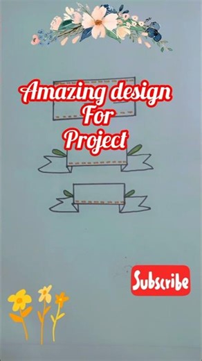 “Easy Project Decoration Idea | Notebook Design 🌼📒”#shorts#ytshorts#shortsfeed