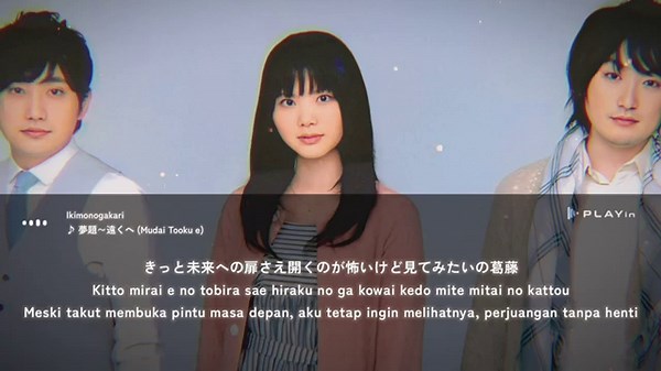 Ikimonogakari - 夢題～遠くへ (Mudai Tooku e) Lyrics Kan/Rom/Indonesia.
