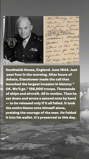 What General Eisenhower Did the Morning He Gave the D-Day Order |#history #ww2 #ww2history #wwii
