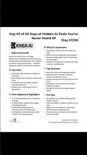 Krea AI | Generate Stunning Images in Real-Time | Day 7 of 30 Hidden AI Tools You’ve Never Heard Of!