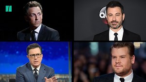 Late night comics put the jokes aside for a serious conversation about the two mass shootings that happened over the weekend. | HuffPost
